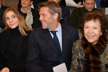 Clotilde Courau, Emmanuel-Philibert de Savoie et la princesse Maria-Pia de Savoie à l'Académie des Beaux-Arts à Paris le 6 février 2020