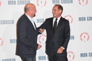 François Damiens et Vincent Lindon à l&#039;avant-première du film «Mon Cousin» au Grand Rex à Paris le 28 septembre 2020