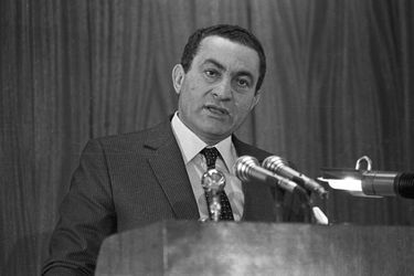 Hosni Moubarak en janvier 1985.