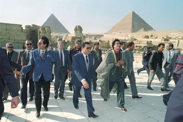 Hosni Moubarak et Mouammar Kadhafi en janvier 1993.