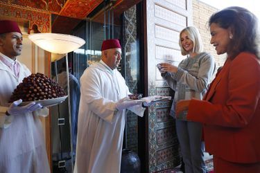 Ivanka Trump reçue par Lalla Meryem du Maroc à Rabat, le 6 novembre 2019.