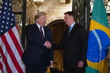 Jair Bolsonaro a dîné à Mar-a-Lago avec Donald Trump, le 7 mars 2020.