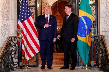 Jair Bolsonaro a dîné à Mar-a-Lago avec Donald Trump, le 7 mars 2020.