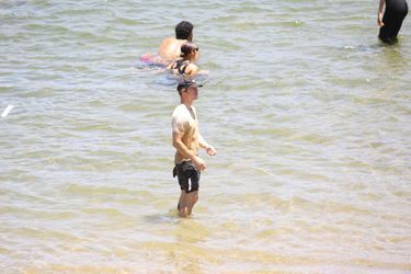 Ryan Dorsey avec la famille de Naya Rivera au lac Piru le 11 juillet 2020