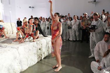 Lourdes Leon lors d'une performance dans le cadre de l'Art Basel de Miami le 6 décembre 2019