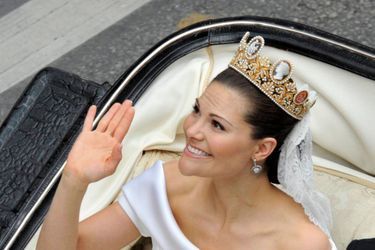 La princesse Victoria de Suède, le jour de son mariage le 19 juin 2010