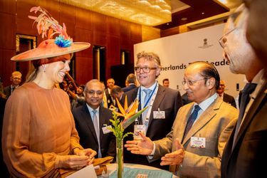 La reine Maxima des Pays-Bas à New Delhi en Inde, le 15 octobre 2019