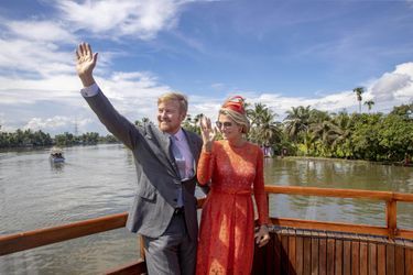 La reine Maxima et le roi Willem-Alexander des Pays-Bas dans l'Etat du Kerala, le 18 octobre 2019