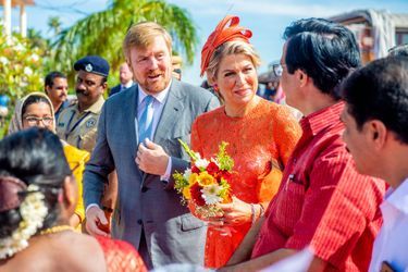 Le roi Willem-Alexander et la reine Maxima des Pays-Bas, le 18 octobre 2019 dans l'Etat du Kerala