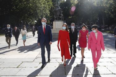 La reine Letizia et le roi Felipe VI d&#039;Espagne à Madrid, le 18 juin 2020
