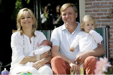 La princesse Alexia des Pays-Bas avec ses parents et sa grande soeur, le 17 juillet 2005