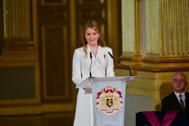 La princesse Elisabeth de Belgique lors de la cérémonie de ses 18 ans, le 25 octobre 2019