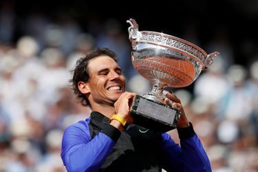 Rafael Nadal lors de son triomphe à Roland-Garros en 2017.