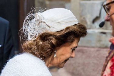 Le chapeau de la reine Silvia de Suède à Stockholm, le 8 septembre 2020