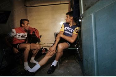 En octobre 1969, Anquetil et Poulidor, les deux grands rivaux devenus de grands amis... 