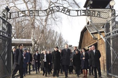La reine Letizia et le roi Felipe VI d&#039;Espagne visitent le camp d’Auschwitz-Birkenau en Pologne, le 27 janvier 2020