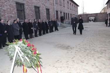Le roi Felipe VI et la reine Letizia d&#039;Espagne dans le camp d’Auschwitz-Birkenau en Pologne, le 27 janvier 2020