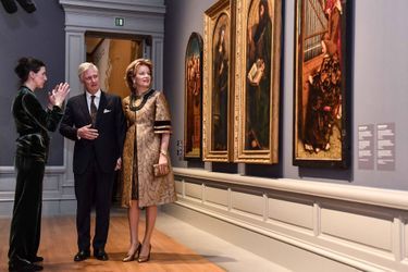 Le roi des Belges Philippe et la reine Mathilde au musée des Beaux-Arts de Gand, le 30 janvier 2020