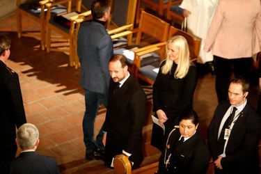 La princesse Mette-Marit et le prince Haakon de Norvège à Oslo, le 1er mars 2022