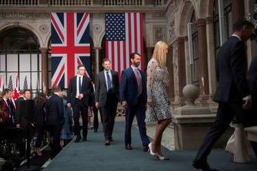 Eric, Donald Jr et Ivanka Trump au Foreign &amp; Commonwealth Office de Londres, le 4 juin 2019.