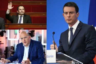 Benoît Hamon, Julien Dray et Manuel Valls.