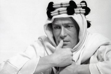 Peter O'Toole lors du tournage de "Lawrence d'Arabie".