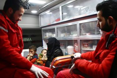 L&#039;évacuation s&#039;est achevée à la Ghouta, en Syrie, le 29 décembre 2017.