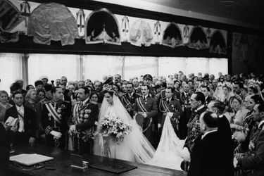 Le mariage du roi Zog Ier d'Albanie et de la comtesse Géraldine d’Apponyi, à Tirana le 27 avril 1938