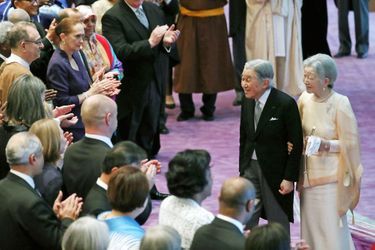 L&#039;empereur Akihito et l&#039;impératrice Michiko du Japon à Tokyo, le 23 décembre 2017