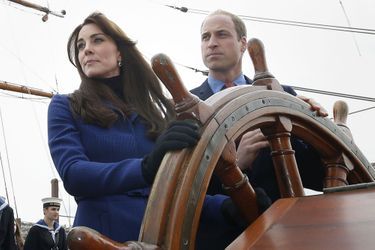 La duchesse de Cambridge, née Kate Middleton, sur le navire Discovery, le 23 octobre 2015