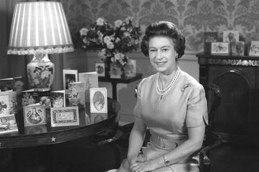 La reine Elizabeth II pour ses voeux de Noël 1977