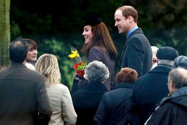 Le prince William et la duchesse Catherine de Cambridge à Sandringham, le 27 décembre 2015