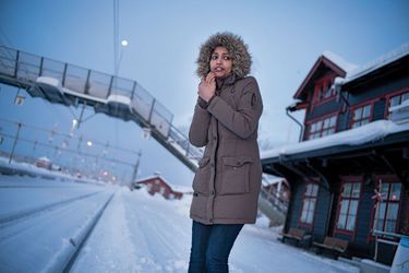 A la gare de Gällivare, en Suède, la température avoisine parfois les moins 25 °C.