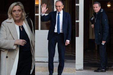 Marine Le Pen, Eric Zemmour et Nicolas Dupont-Aignan ont été reçus à Matignon lundi autour de la crise ukrainienne. 