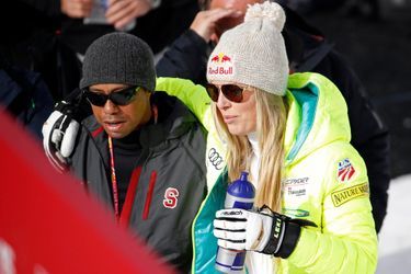 Tiger Woods et son ex-compagne, l'athlète Lindsey Vonn, en février 2015.