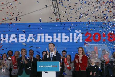 L'opposant russe Alexei Navalny a réuni ses partisans dans plusieurs villes du pays, le 24 décembre 2017.