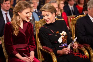 La princesse Elisabeth de Belgique et la reine des Belges Mathilde à Bruxelles, le 18 décembre 2019