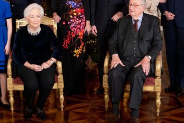 L&#039;ex-reine Paola et l&#039;ex-roi des Belges Albert II à Bruxelles, le 18 décembre 2019