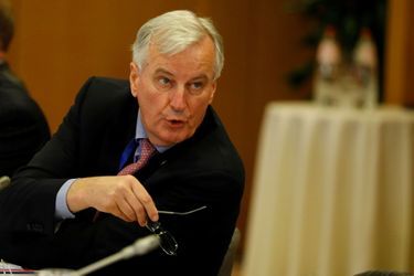 Michel Barnier, le négociateur européen pour le Brexit, lors du sommet de Bruxelles, vendredi.