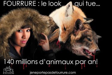 Un visuel de la nouvelle campagne de la Fondation Brigitte Bardot contre la fourrure.