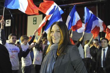 Carla Bruni à Bordeaux, en mars 2012.