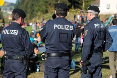 La police autrichienne à la frontière allemande (image d&#039;illustration). 