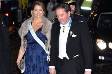 La princesse Madeleine de Suède et son mari Christopher O&#039;Neill à Stockholm, le 20 décembre 2017