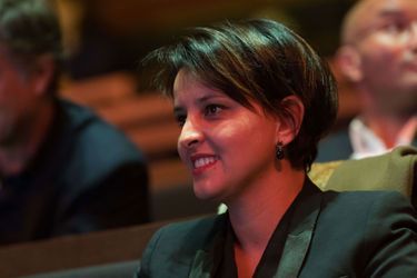 Najat Vallaud-Belkacem assiste à un discours de Barack Obama à Paris, le 2 décembre.