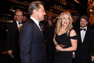 Kate Winslet et Leonardo DiCaprio aux BAFTA 2016.