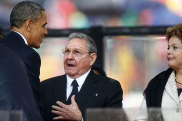 Barack Obama et Raul Castro 