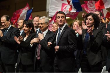 Le meeting d&#039;avant premier tour des élections de Claude Bartolone, à Paris, le 3 décembre.