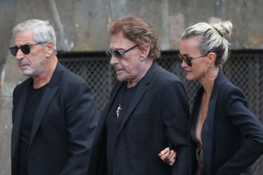  Jean-Claude Darmon, Johnny Hallyday et sa femme Laeticia, le 1er septembre 2017 à Paris.