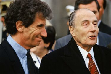 Jack Lang et François Mitterrand, photographiés en 1992.