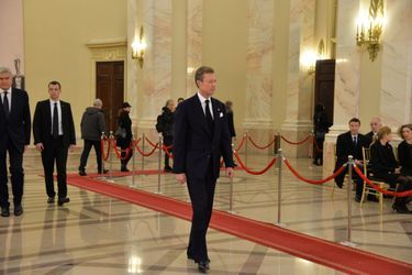 Le grand-duc Henri de Luxembourg aux obsèques de l&#039;ex-roi Michel de Roumanie à Bucarest, le 16 décembre 2017